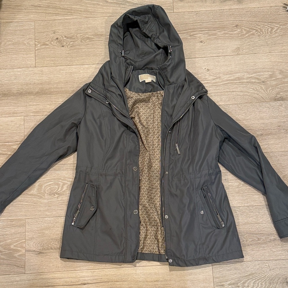 Michael Kors Charcoal Rain Jacket
